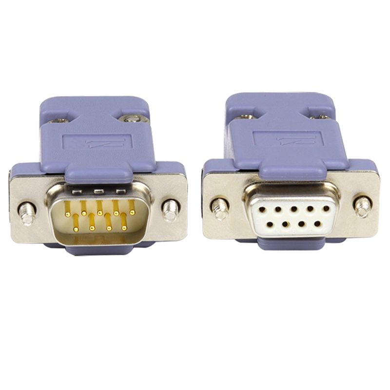 DB9母头RS232串列接头 镀金公头COM口连接器