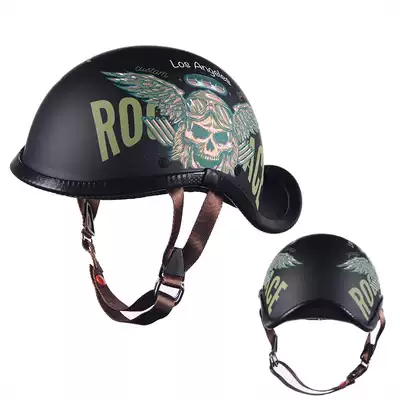 Electric locomotive helmet male half helmet retro Lady electric car Prince Four Seasons Summer scoop helmet Harley helmet