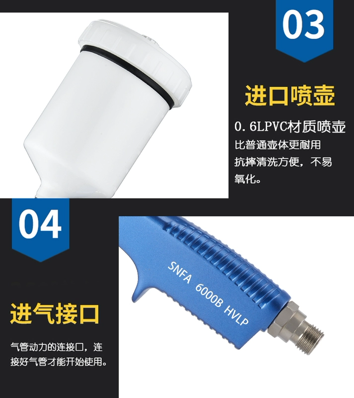 súng phun sơn giá rẻ Tùy Chỉnh Xe Chính Hãng Súng Xịt 4000B Đồ Nội Thất Xịt 1000 Nồi Tấm Kim Loại Sơn Súng 5000B Cao Nguyên Tử Hóa Khí
         Nén súng sơn công nghiệp vệ sinh súng phun sơn