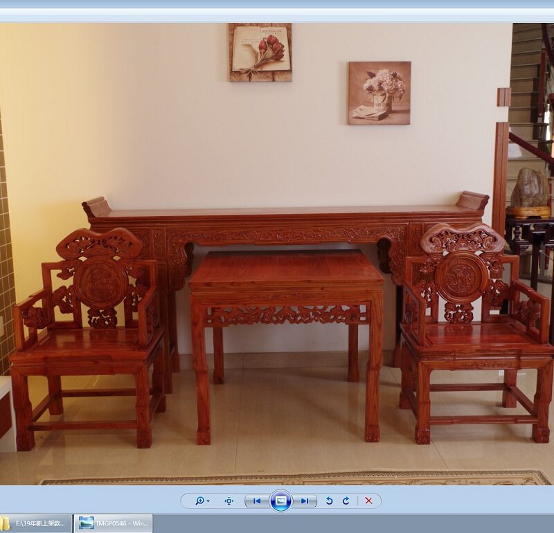 Lingo Chair Middle South Elm Solid Wood Chinese Imitation Antique Yellow Red Flowers Pear Color Whole of large family type household Ming and Qing Dynasty-Taobao