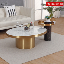 2020 new light luxury marble coffee table simple modern Nordic living room small apartment creative round small coffee table table