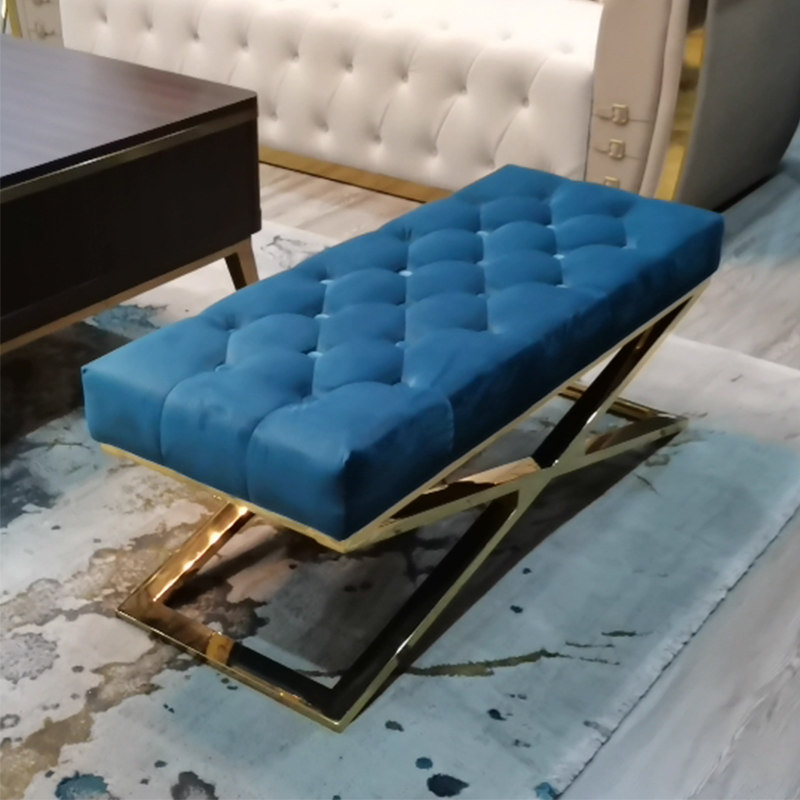 Bedtail bench Bedroom fun bed with light luxury replacement shoes bench Nordic household long spring stool modern minimalist sofa bench