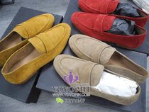 Looks like this is a little strong~Hong Kong cabinet shoes boutique~ Mens black label boutique suede casual Doudou shoes