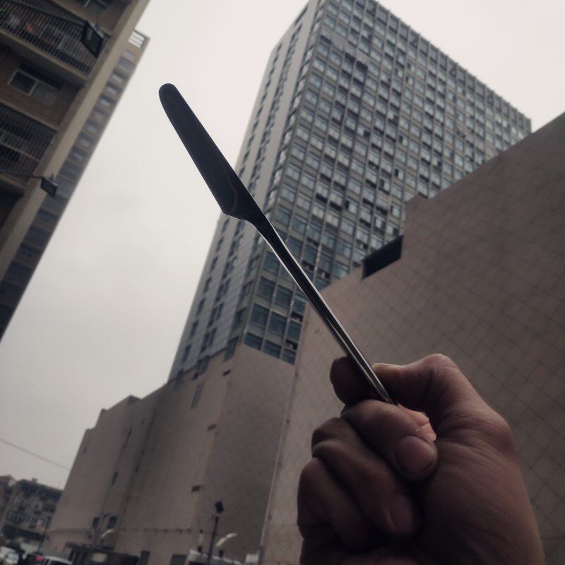 Mirror fruit knife without tip round head fruit knife fully polished thickened handle for cutting lemons and apples