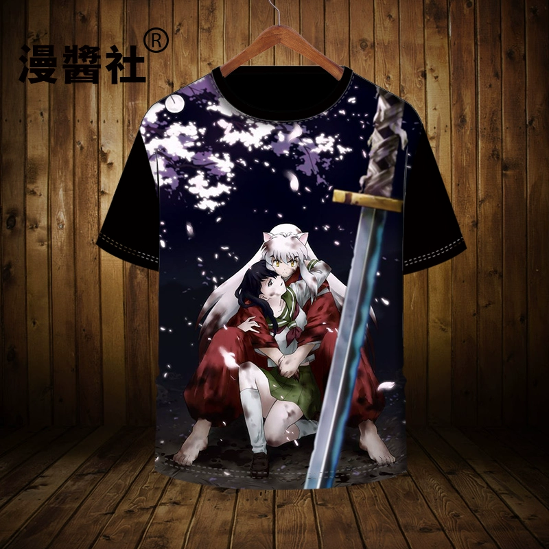 Inuyasha anime xoay quanh hoa chuông Gwynet giết chết Nai Nai mùa hè tay ngắn hai nhân dân tệ in áo thun - Carton / Hoạt hình liên quan