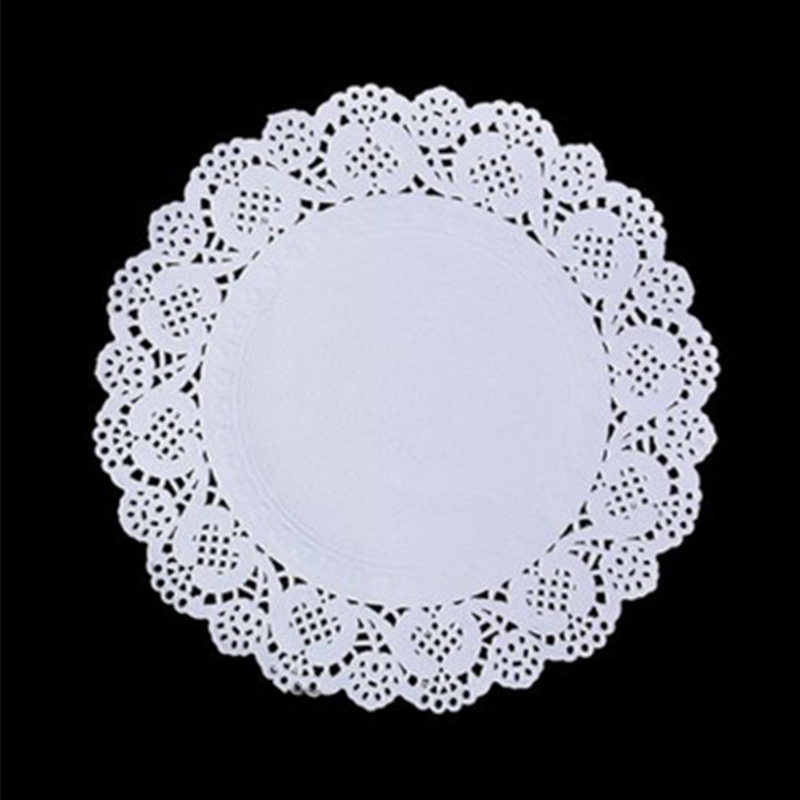 Flower Bottom Paper Cake Cushion Paper Baking Suction Oil Paper Lace Paper Round Pastry Paper Oil Paper Oval Mat Paper 150 sheets