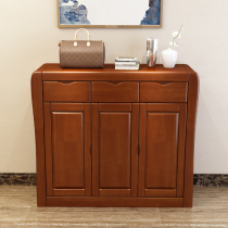 Chinese style solid wood shoes cabinet Home doorways Genguan Cabinets Minimalist Modern 2 Doors 3 Door Shoes Cabinet Combined Large Capacity Lockers