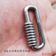 Mengqianfang pure handmade 5mm stainless steel key chain one key to start the car special simple personality key chain