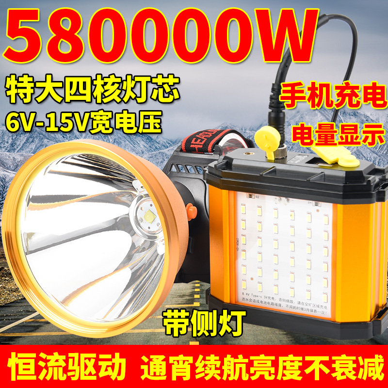 Constant Current Headlamp, Outdoor Strong Light, Rechargeable, Ultra-Bright, Fishing Split-Type Head-Mounted Searchlight, Long-Range, Ultra-Long Battery Life
