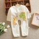 Mùa hè bé gạc cotton smock quần áo một mảnh bé áo dài tay gạc jumpsuit bé sơ sinh mùa hè áo khoác mỏng - Áo liền quần