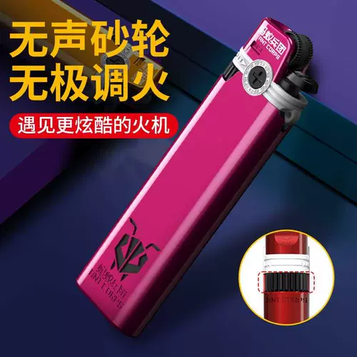 Металлическая бесшумная модная трендовая одноразовая зажигалка подходит для мужчин и женщин