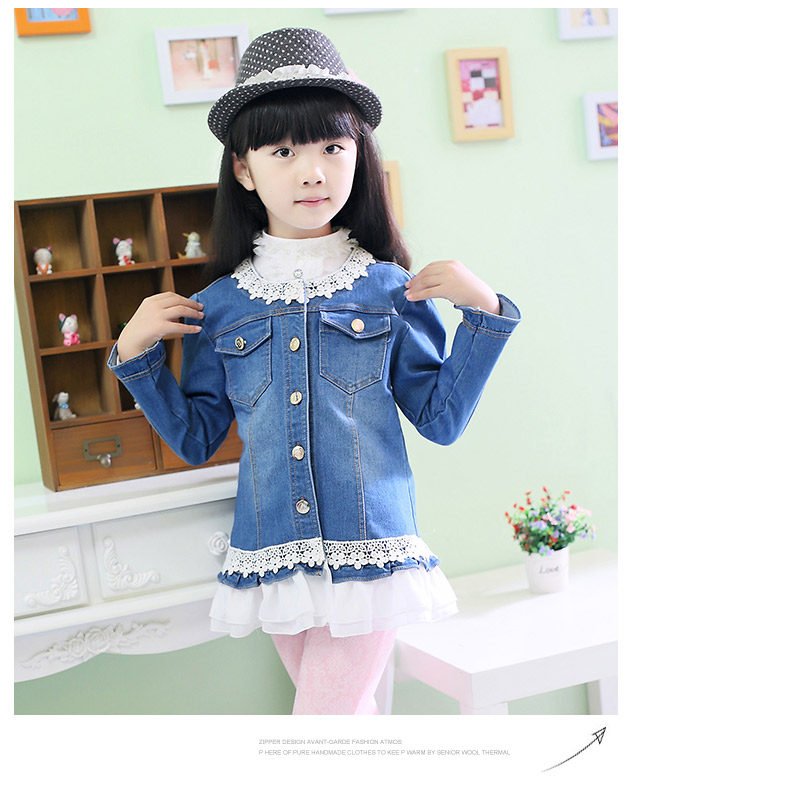 2014秋季新款童装女童牛仔外套春秋款韩版中