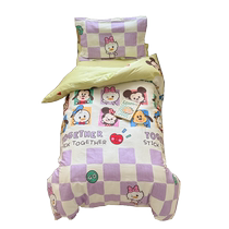 Pure cotton kindergarten quilt three-piece quilt set childrens cotton quilt with core six-seven-piece set nap baby bedding