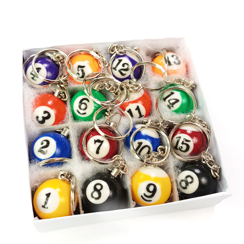 Table Ball Mobile Phone Slinging Table Ball Ornaments Small Pendant Table Ball Key Chain 25MM Color Key Buckle Single