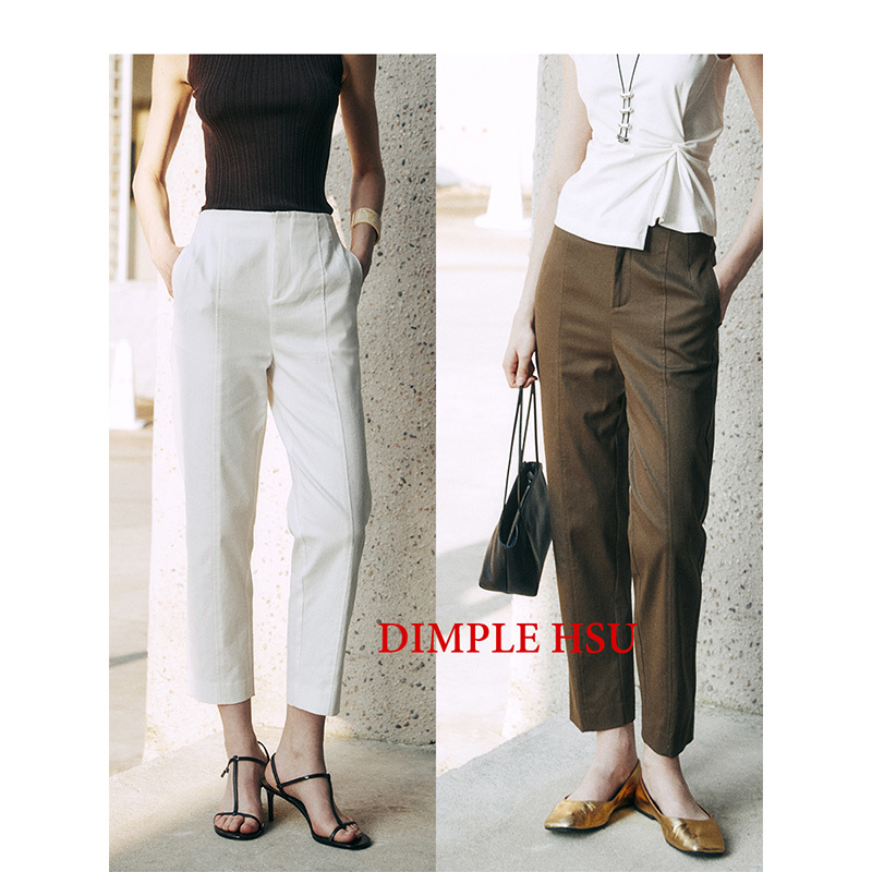 Super Neat Capri Pants, Thin and Dry for Summer, Elastic Cotton Lyocell, Straight and Long Legs, 9-Point Cigarette Pants K39056 Super Neat Capri Pants, Thin and Dry for Summer, Elastic Cotton Lyocell, Straight and Long Legs, 9-Point Cigarette Pants K39056