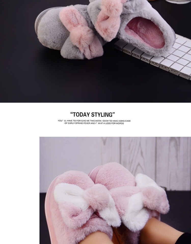 Dép cotton mùa đông 2018 nêm nữ trong nhà dày đáy nhà ấm áp không trơn dép cotton mùa đông giày dép juno