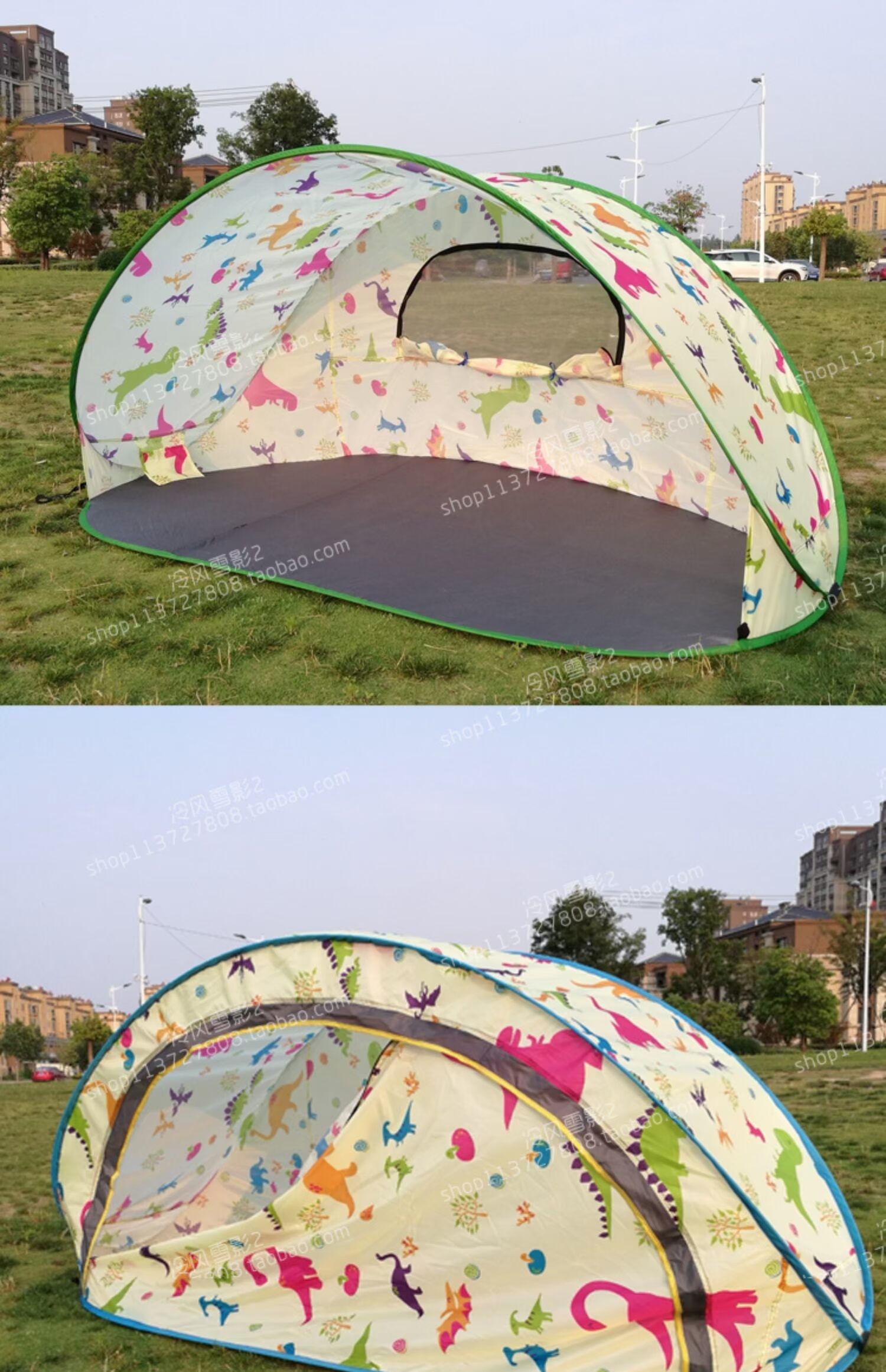 Tự động nhanh chóng mở lều bãi biển đơn giản che nắng giải trí bãi biển ngoài trời 3-4 người miễn phí để dựng lều - Lều / mái hiên / phụ kiện lều lều hội chợ