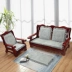 Đệm gỗ chống trượt dày mùa thu và mùa đông sang trọng màu đỏ rắn sofa gỗ đệm đơn sofa ba mảnh đệm Ghế đệm / đệm Sofa