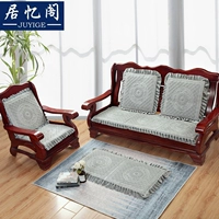 Đệm gỗ chống trượt dày mùa thu và mùa đông sang trọng màu đỏ rắn sofa gỗ đệm đơn sofa ba mảnh đệm thảm trải ghế gỗ mùa đông