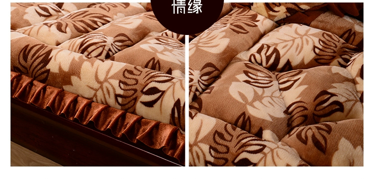 Chống trượt pad dày mùa đông ngủ trưa ghế wicker tựa lưng gấp boong ghế đệm sếp ba mảnh ghế sofa đệm - Ghế đệm / đệm Sofa mua thảm lót ghế sofa