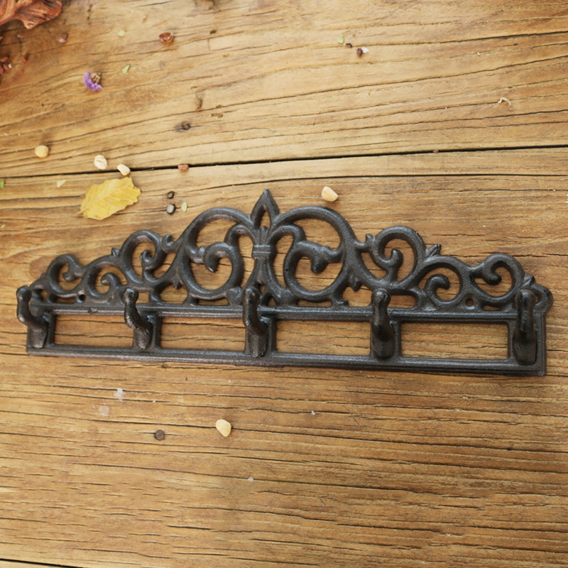 European-Style Retro Creative Coat Hooks, Row of Hooks, Cast Iron Hooks, Black Coat Hooks, Fitting Room Bathroom Wall-Mounted Coat and Hat Hooks European-Style Retro Creative Coat Hooks, Row of Hooks, Cast Iron Hooks, Black Coat Hooks, Fitting Room Bathroom Wall-Mounted Coat and Hat Hooks