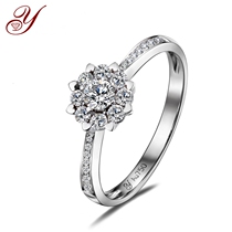 Yuanzhibao white 18K gold diamond ring Female proposal wedding diamond ring one carat diamond ring Wedding ring customization