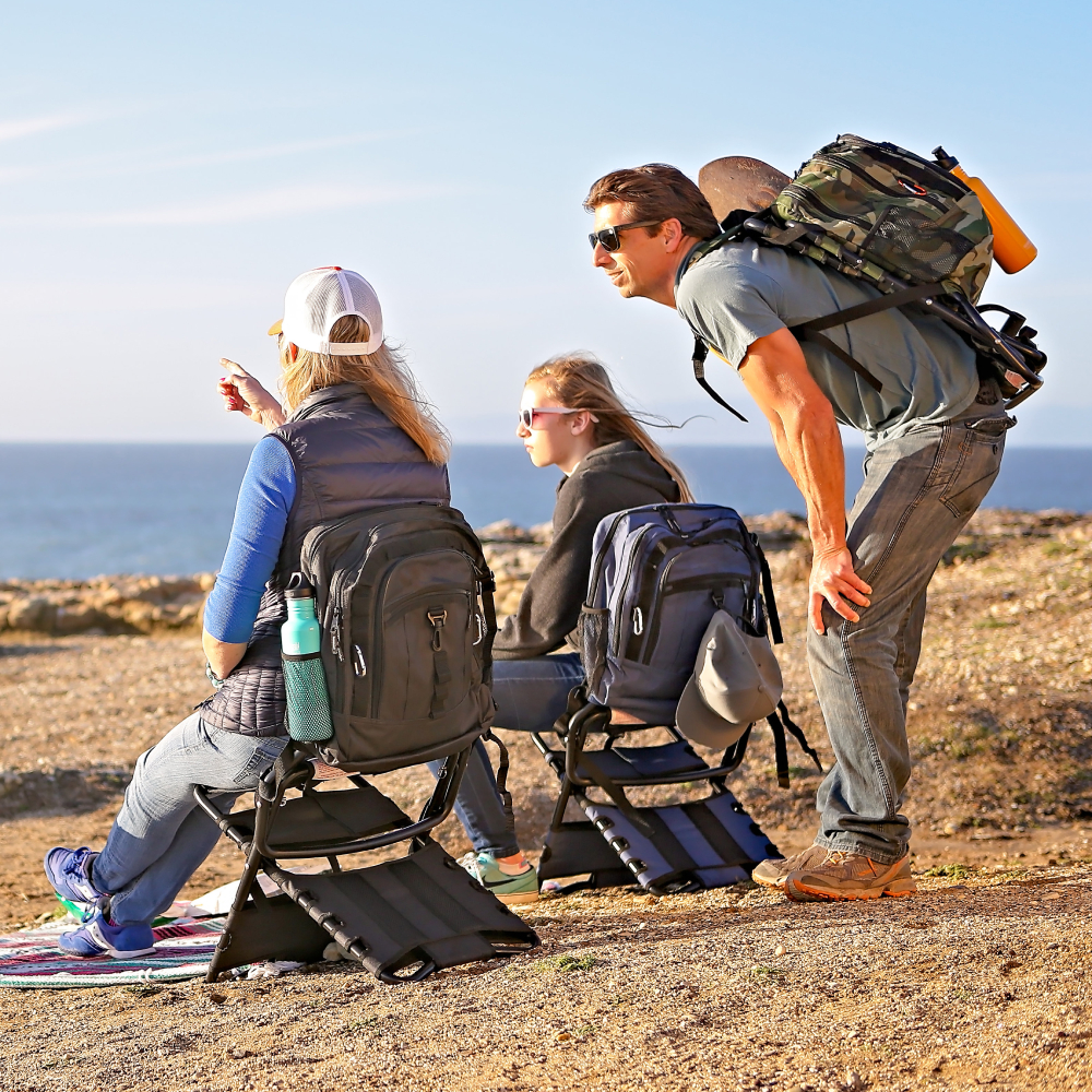 Foldable Combined Full Size Multifunctional Backpack & Comfortable Lightweight Chair Stool Outdoor Backpack Chair