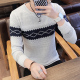 người đàn ông áo len của mùa thu đông Hàn Quốc phiên bản của nam giới vòng cổ xu hướng knitsweater áo len trẻ tiêu đề học sinh.