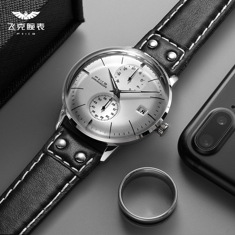 Flying Keto Watches Men's Mechanical Watches Fully Automatic Genuine Leather Hollowed-out Trend Waterproof Fashion men's 2021 new watches