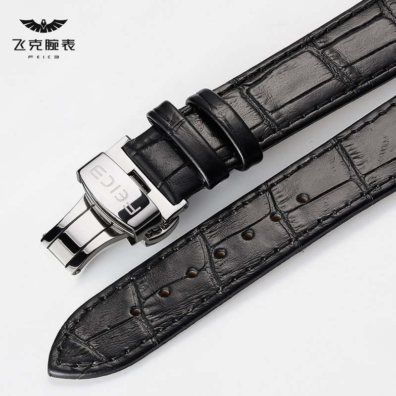 Feike Original meters with men and women genuine leather with bamboo knuckles butterfly buckle accessories Substitute Watches 20mm