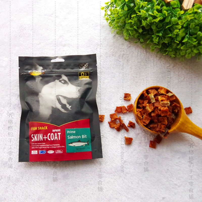 SALMON4PETS cá hồi biển sâu hoang dã Đinh Meiji không thêm đồ ăn nhẹ cho chó khô - Đồ ăn vặt cho chó