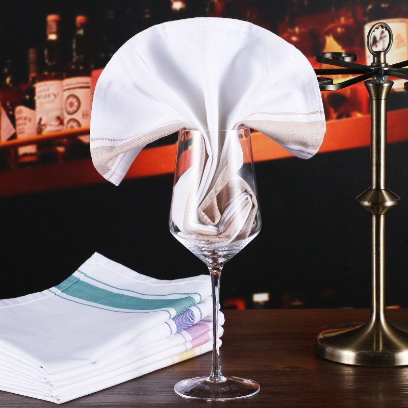 Hotel West Restaurant Mouth Buqing Bar bar Clean Cloth Napkins Folded Flowers Cups Cloth Rubs Cups Special Rag Cup