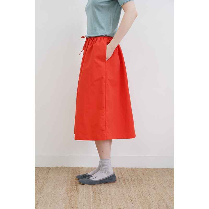 Adelphi Ruched Drawstring A-Line Skirt Drawstring Ruched A-Line Skirt