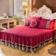 tinh nhung châu Âu giường bông váy trong một mảnh ngắn sang trọng ren mùa đông ấm áp dày bedspread 1.5 / 1.8m bộ giường - Váy Petti
