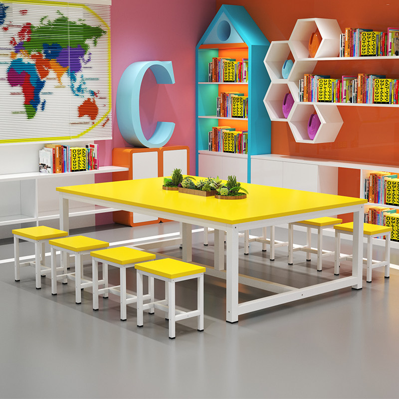 Kindergarten Elementary School Students Color Class Table And Chairs Children Painting Room Training Painting Table Fine Art Manual Tutorial Classes-Taobao