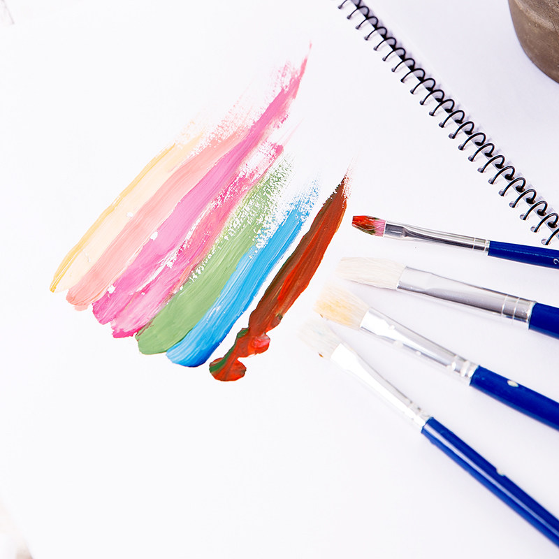 Deli row pen set Beginner wool brush Oil painting pen Watercolor painting pen Adult hand-painted gouache acrylic paint Art painting brush