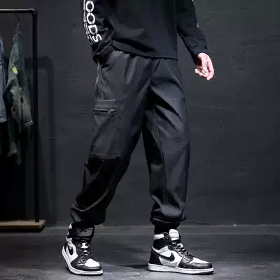 Chao brand Yu Wenle overalls men's loose large size Fat Men's sports leg thin Joker foot casual pants