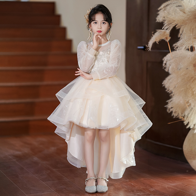 Girls Dress Accessible Luxury Niche Classy Kidsren's Princess Dress Little Girl Host Flower Girl Wedding Piano Performance Dress Girls Dress Accessible Luxury Niche Classy Kidsren's Princess Dress Little Girl Host Flower Girl Wedding Piano Performance Dress