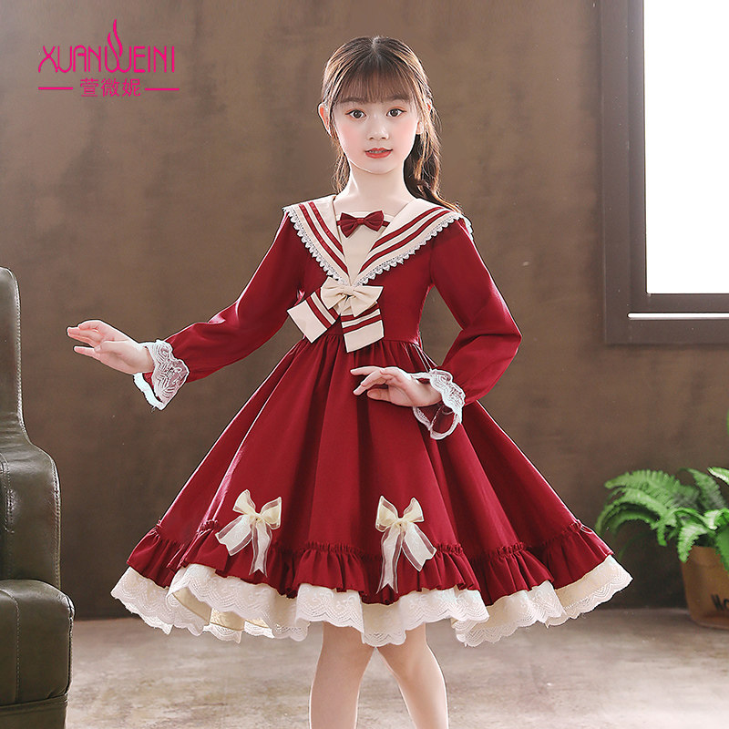 Princess Roleta Princess Dress Girl Spring Dress 2022 New Foreign Pie Children Foreign Dress Girl's Summer Dress Childlike Dress
