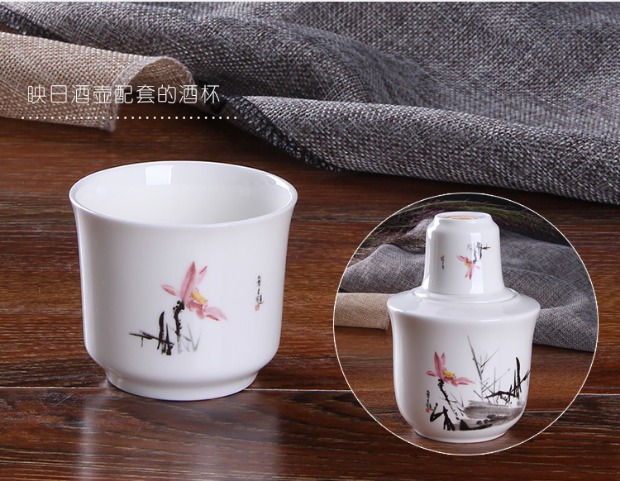 Hai ly rượu vang ly tách rượu tách xương gốm sứ Trung Quốc một nửa rượu vang vàng rượu vang trắng rượu vang rượu vang hầm rượu vang rõ ràng phụ kiện rượu vang