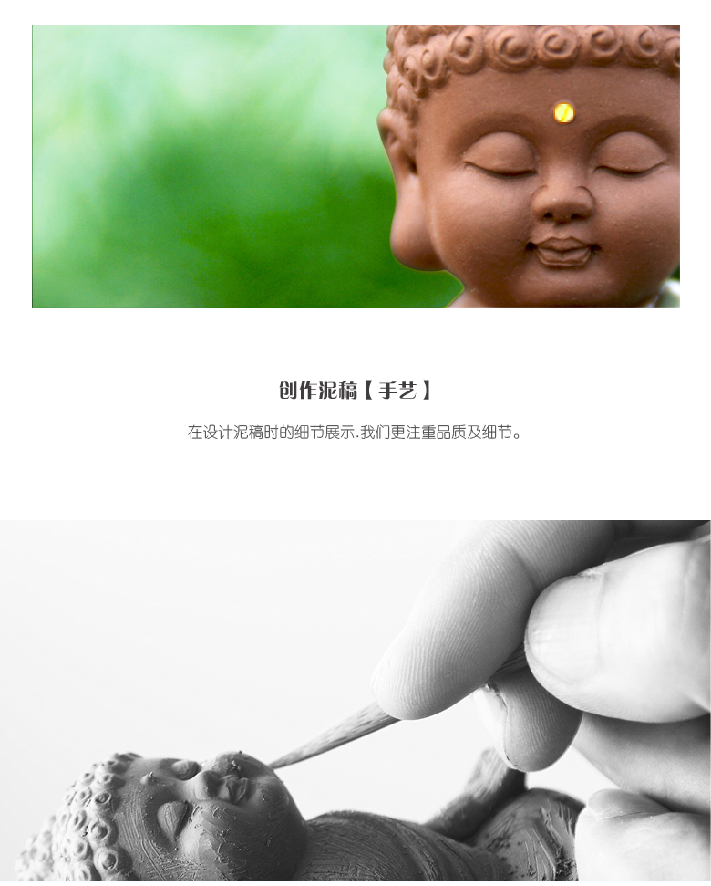 Đồ gốm trang trí nhà sáng tạo phòng khách Phong thủy thủ công dễ thương Zen nhỏ như tượng phật dcor phòng ngủ vintage