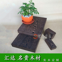 African chicken wing wood iron knife Wood square raw wood solid wood table table top plate mahogany hardwood DIY carved wood