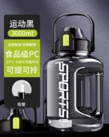 [Модель ручки] Sports Black 3,0 л (может вмещать 𫔭 воду), утолщенный ПК