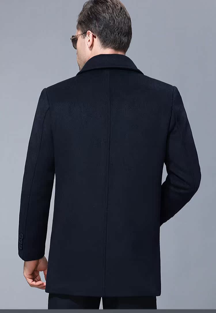 Quần áo mùa đông trung niên áo len cashmere cộng với nhung dày bố dài hạn được bón phân để tăng len, áo khoác béo áo khoác cặp