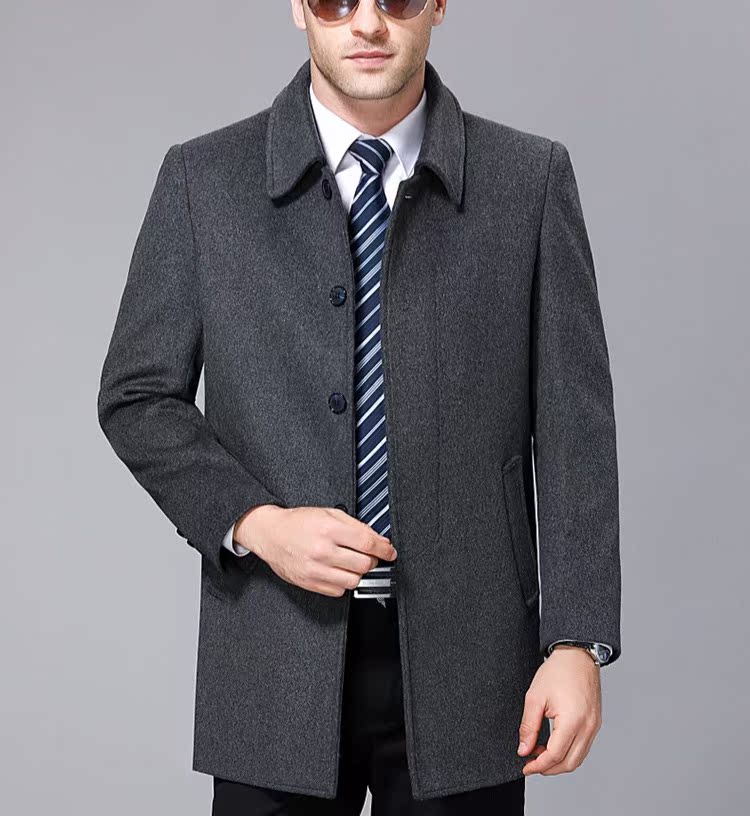 Quần áo mùa đông trung niên áo len cashmere cộng với nhung dày bố dài hạn được bón phân để tăng len, áo khoác béo áo khoác cặp