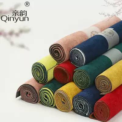 Pro-rhyme cotton linen Tea table table Waterproof fabric Zen tea Ceremony Tea art Tea set accessories Tea tablecloth Tea cloth pad