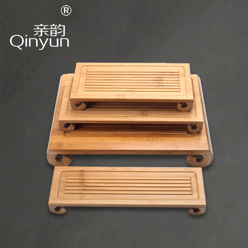 Pro-rhyming Bamboo small tea tray Tea tray Dried Bubble Pan Simple bamboo tea tray Tea Bamboo Flat Simple Tea Table Mini