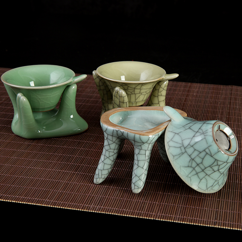 Pro Rhyme Tea Leak Filter Tea Ware Ice Cracking Filter Tea Set Strainer Accessories Tea Maker Ceramic Septer Kungfu