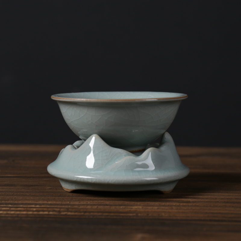 Pro-charm Porcelain Tea Leak Tea Leak Ceramics Creativity Tea Filter Tea Filter Tea Instrumental Frame Tea Set Accessories Tea Channel