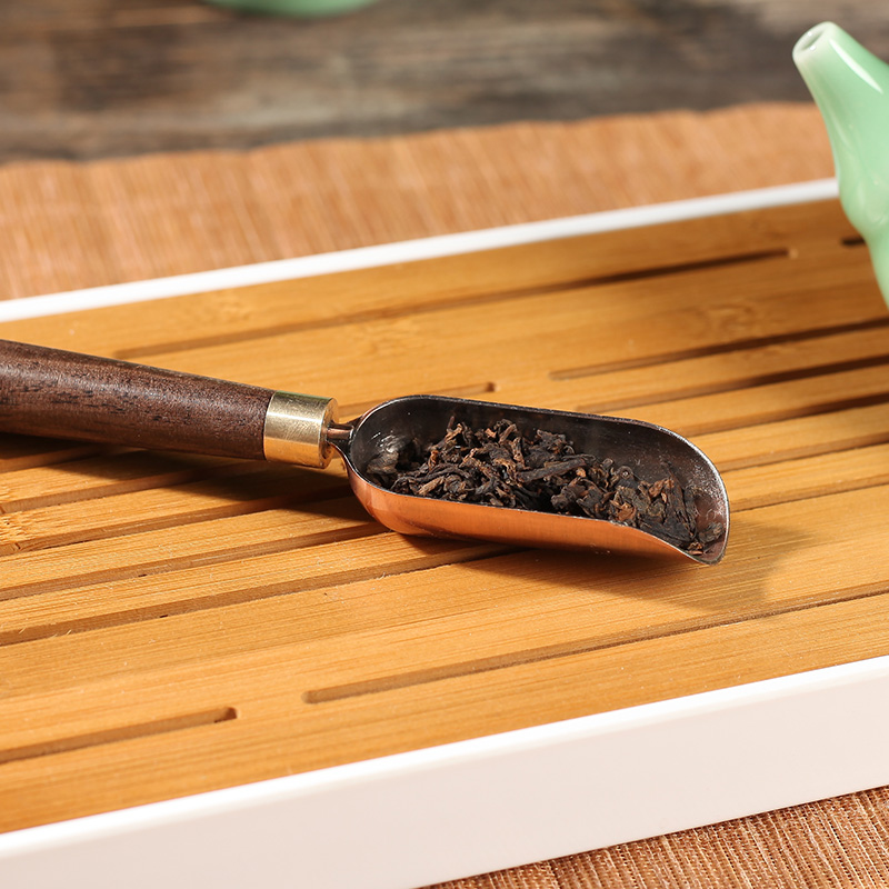 Pro-rhyme ebony teaspoon teaspoon bamboo tea shovel tea is tea spoon kung fu tea set tea ceremony accessories